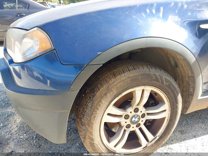 2005 BMW X3 3.0I VIN: WBXPA93485WD06632 Lot: 43366282