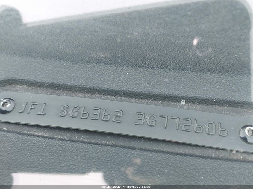 2003 Subaru Forester X VIN: JF1SG63623G772606 Lot: 43366342