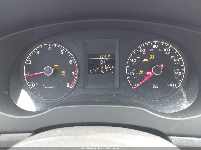 2013 Volkswagen Jetta 2.0L S VIN: 3VW2K7AJ8DM221106 Lot: 43366346