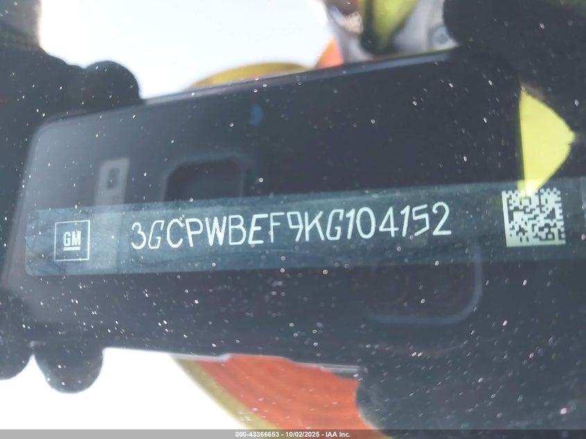 3GCPWBEF9KG104152 2019 CHEVROLET SILVERADO photo no. 9