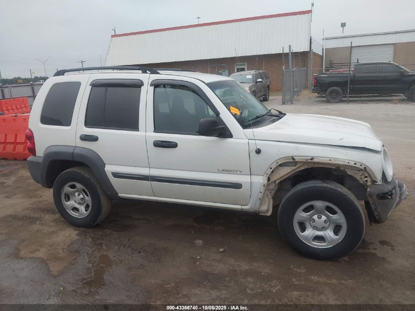 2004 Jeep Liberty Sport VIN: 1J4GK48K04W135191 Lot: 43366740