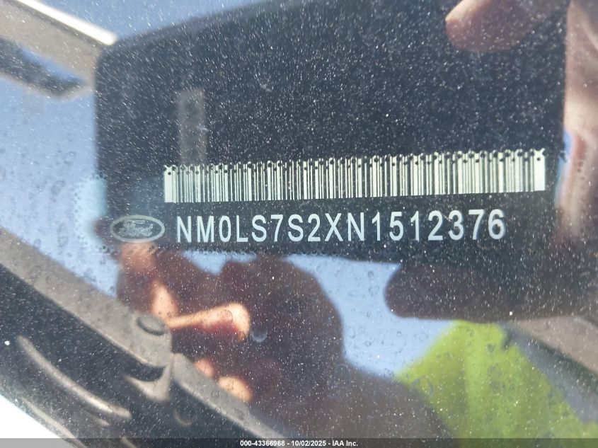 2022 Ford Transit Connect Xl VIN: NM0LS7S2XN1512376 Lot: 43366968