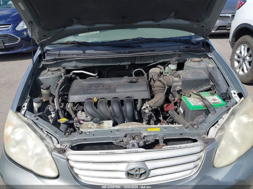 2003 Toyota Corolla Le VIN: JTDBR32E830048276 Lot: 43367094