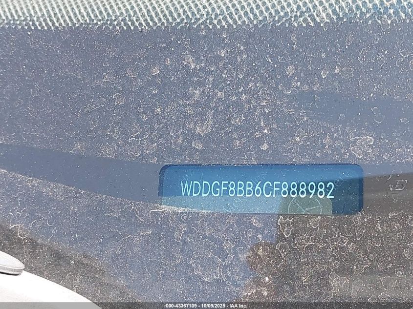 2012 Mercedes-Benz C 300 Sport 4Matic VIN: WDDGF8BB6CF888982 Lot: 43367109