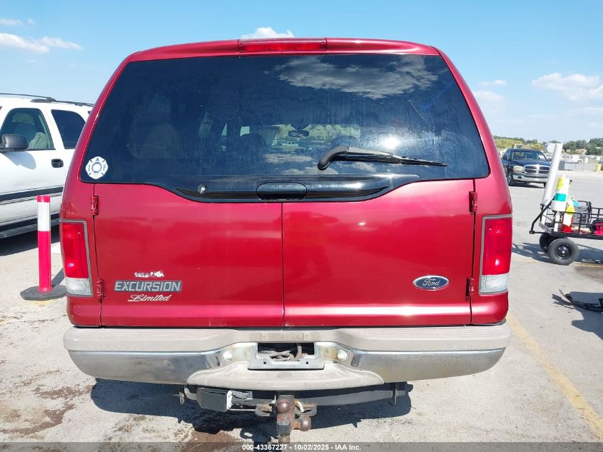 2000 Ford Excursion Limited VIN: 1FMNU42S1YEB54226 Lot: 43367227