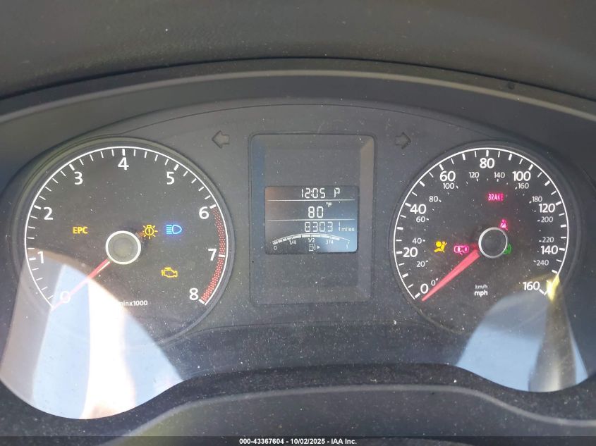 2013 Volkswagen Jetta S VIN: 3VW2K7AJ4DM291640 Lot: 43367604