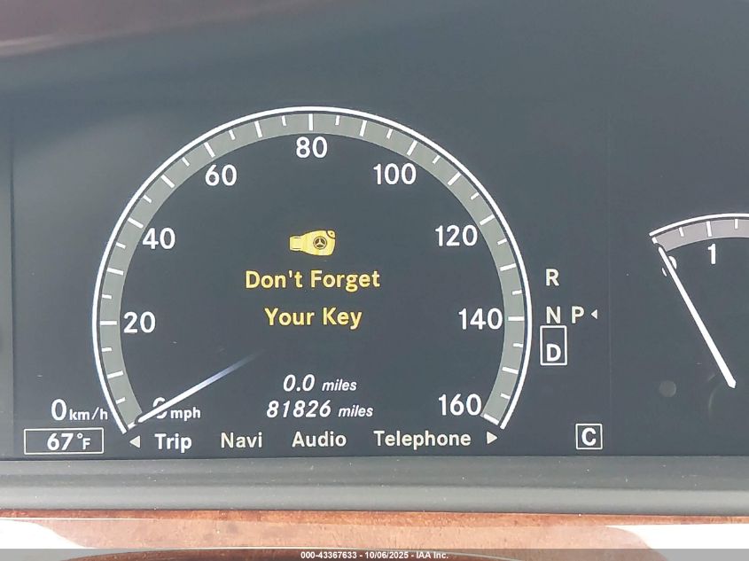 2010 Mercedes-Benz S 400 Hybrid VIN: WDDNG9FBXAA318000 Lot: 43367633