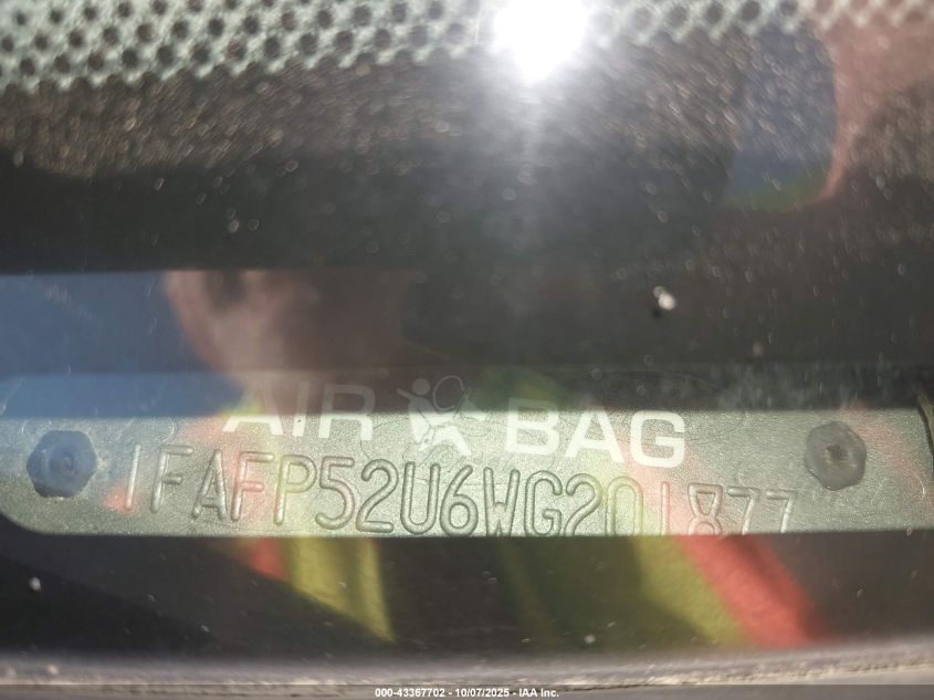 1998 Ford Taurus Lx/Se VIN: 1FAFP52U6WG201877 Lot: 43367702