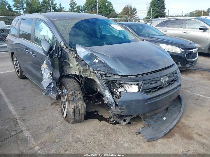 2025 Honda Odyssey Ex-L VIN: 5FNRL6H68SB057500 Lot: 43367826