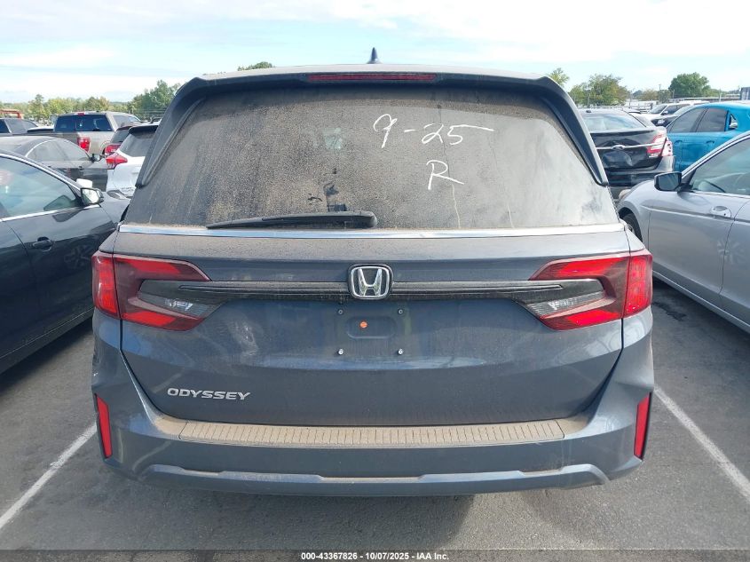 2025 Honda Odyssey Ex-L VIN: 5FNRL6H68SB057500 Lot: 43367826