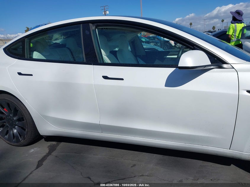2022 Tesla Model 3 Performance Dual Motor All-Wheel Drive VIN: 5YJ3E1EC2NF123525 Lot: 43367895