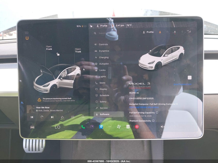 2022 Tesla Model 3 Performance Dual Motor All-Wheel Drive VIN: 5YJ3E1EC2NF123525 Lot: 43367895