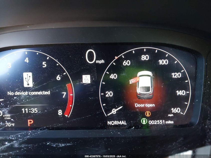 2025 Acura Integra VIN: 19UDE4H29SA014882 Lot: 43367976