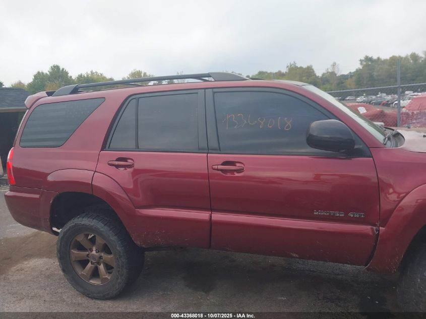 2006 Toyota 4Runner Limited V8 VIN: JTEBT17RX68029361 Lot: 43368018