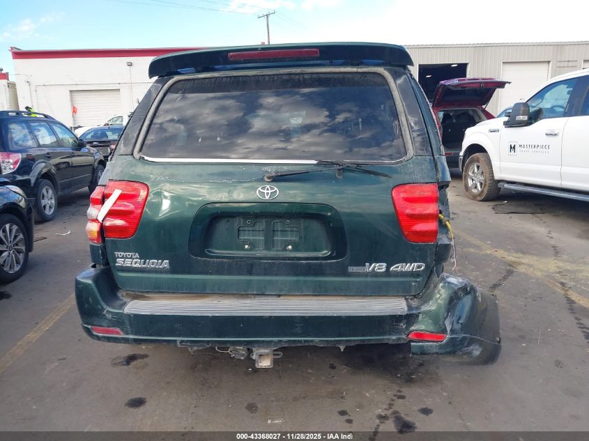 2001 Toyota Sequoia Limited V8 VIN: 5TDBT48A41S048460 Lot: 43368027