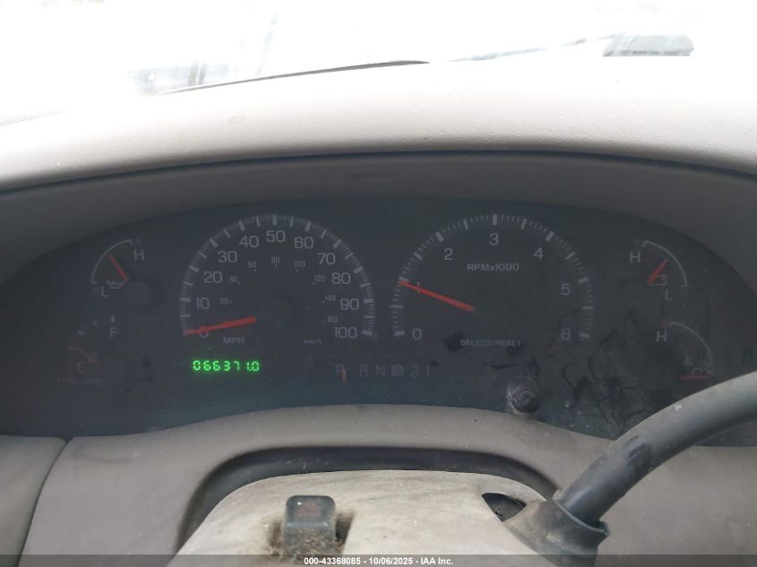 2000 Ford F-150 Lariat/Work Series/Xl/Xlt VIN: 1FTRX17W1YKB10509 Lot: 43368085