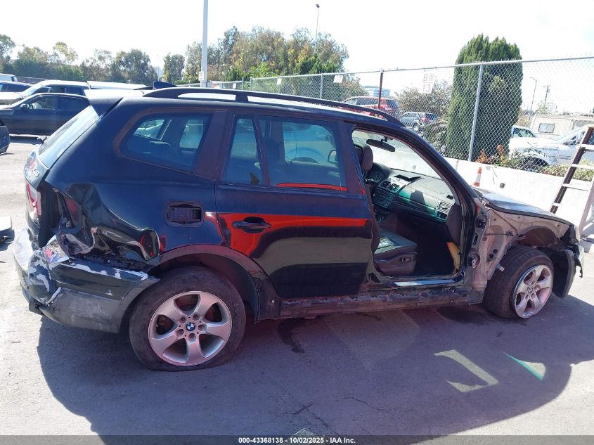 2008 BMW X3 3.0Si VIN: WBXPC93478WJ03386 Lot: 43368138