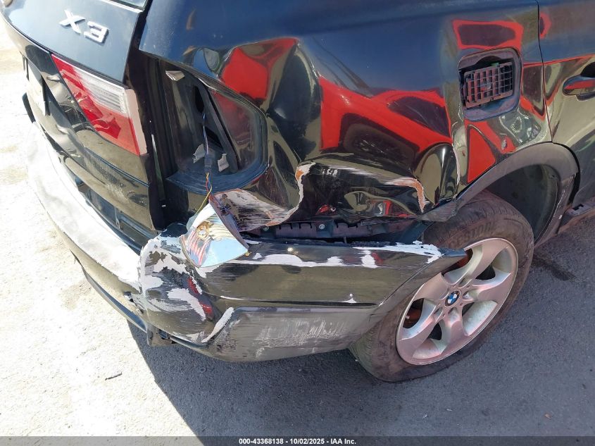 2008 BMW X3 3.0Si VIN: WBXPC93478WJ03386 Lot: 43368138