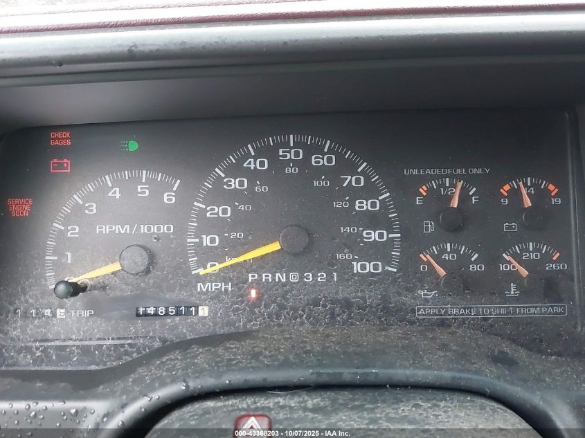 1999 Chevrolet Tahoe Ls VIN: 1GNEK13RXXJ374207 Lot: 43368203