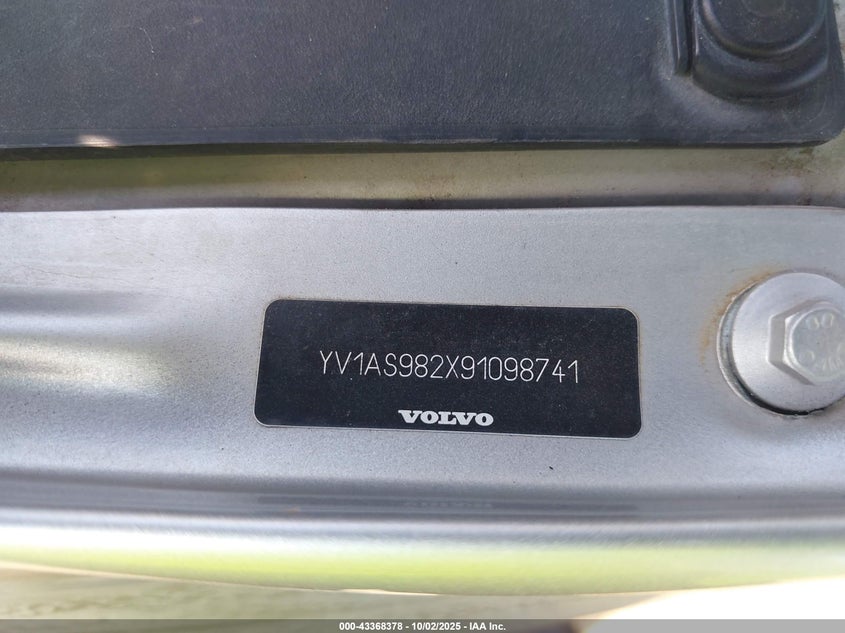 2009 Volvo S80 3.2 VIN: YV1AS982X91098741 Lot: 43368378
