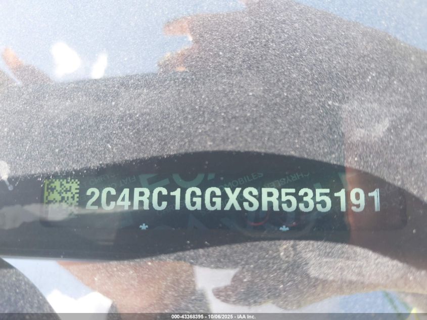 2025 Chrysler Pacifica Limited VIN: 2C4RC1GGXSR535191 Lot: 43368395