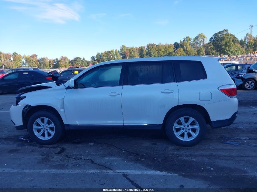 2013 Toyota Highlander VIN: 5TDZA3EH2DS035727 Lot: 43368560