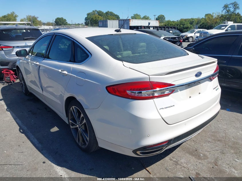 2017 Ford Fusion Titanium white sedan gasoline 3FA6P0K92HR215107 photo #4