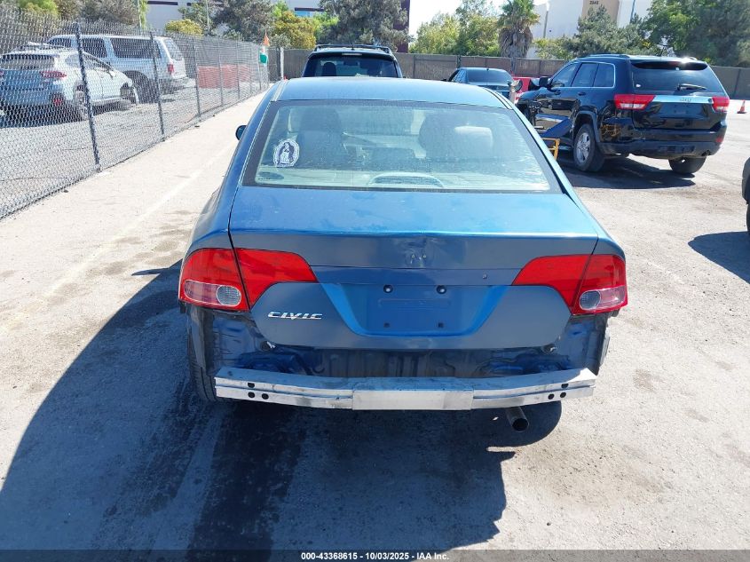 2008 Honda Civic Lx VIN: 2HGFA16568H526707 Lot: 43368615