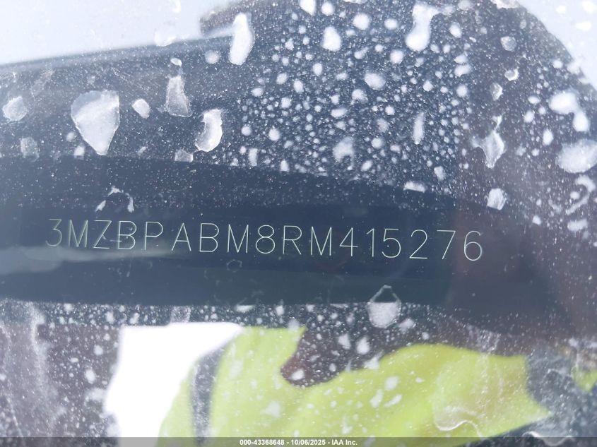 2024 Mazda Mazda3 2.5 S Select Sport VIN: 3MZBPABM8RM415276 Lot: 43368648