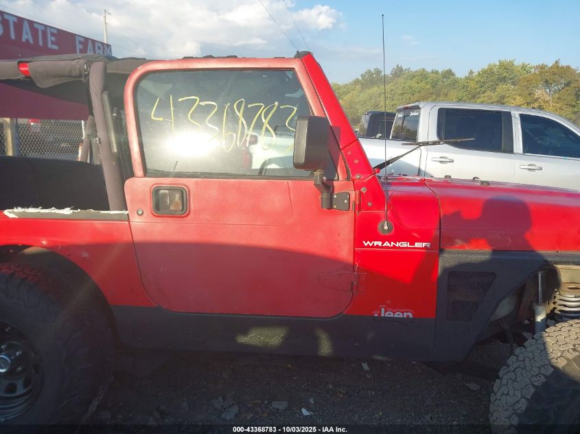 1997 Jeep Wrangler Se VIN: 1J4FY29P3VP470093 Lot: 43368783