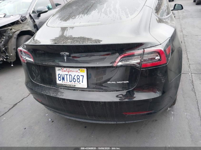 2021 Tesla Model 3 Long Range Dual Motor All-Wheel Drive VIN: 5YJ3E1EB7MF974564 Lot: 43368939