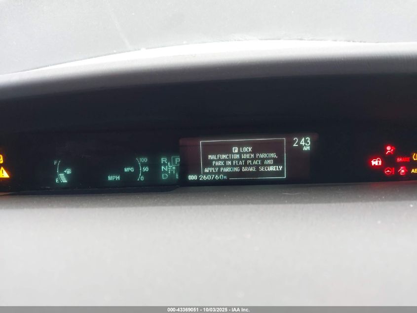 2011 Toyota Prius Two VIN: JTDKN3DU0B0254819 Lot: 43369051