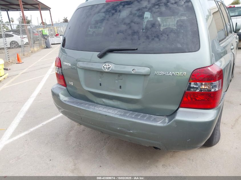 2006 Toyota Highlander V6 VIN: JTEDP21A660111852 Lot: 43369074