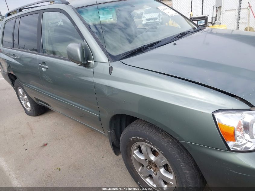 2006 Toyota Highlander V6 VIN: JTEDP21A660111852 Lot: 43369074