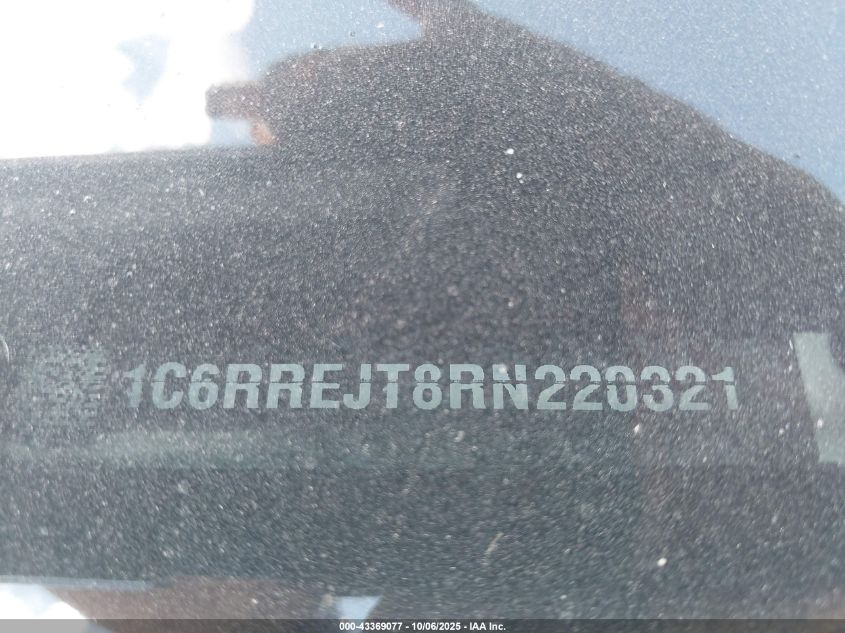 2024 Ram 1500 Laramie 4X2 5'7 Box VIN: 1C6RREJT8RN220321 Lot: 43369077