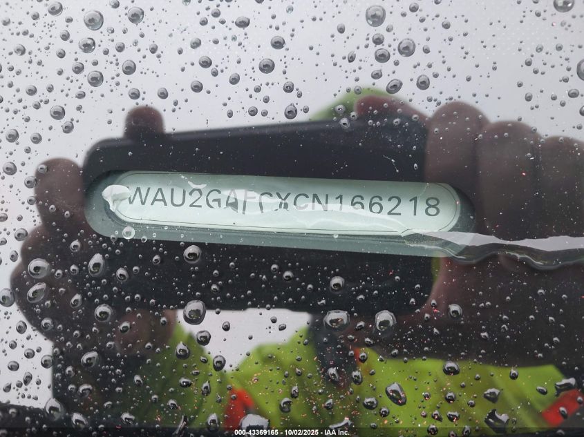 2012 Audi A7 Premium VIN: WAU2GAFCXCN166218 Lot: 43369165