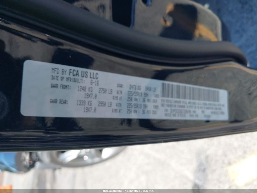 2016 Dodge Journey Crossroad Plus VIN: 3C4PDCGG6GT220148 Lot: 43369268