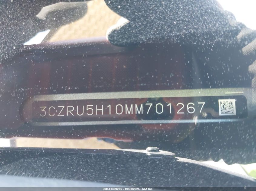 2021 Honda Hr-V 2Wd Sport VIN: 3CZRU5H10MM701267 Lot: 43369275