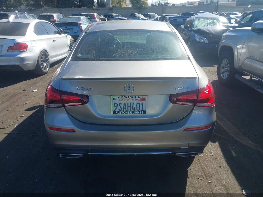 2019 Mercedes-Benz A 220 VIN: WDD3G4EB7KW020486 Lot: 43369410