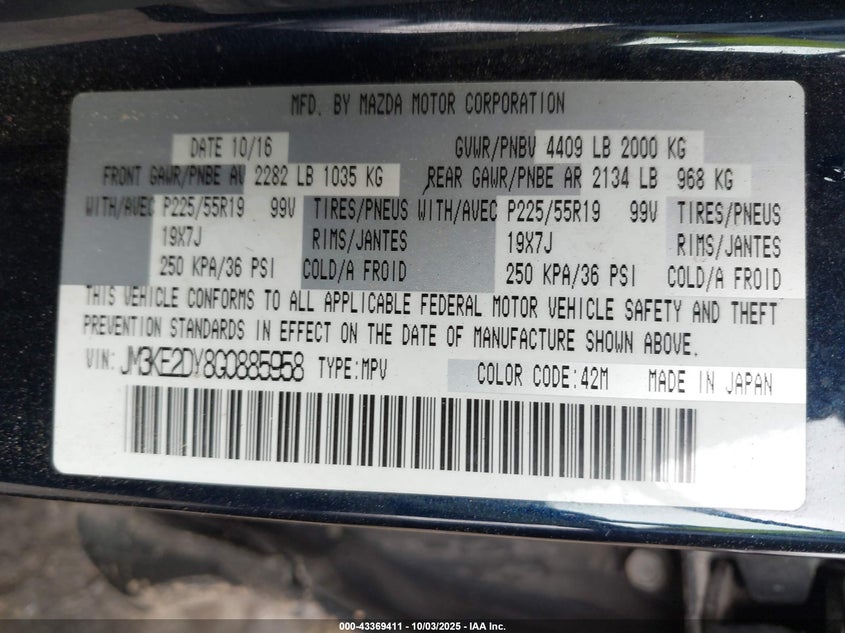 2016 MAZDA CX-5 GRAND TOURING - JM3KE2DY8G0885958