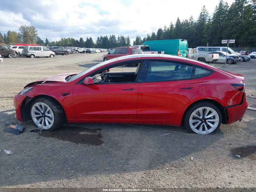 2022 Tesla Model 3 Long Range Dual Motor All-Wheel Drive VIN: 5YJ3E1EB9NF128082 Lot: 43369565