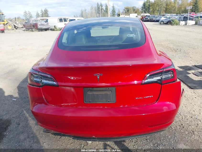 2022 Tesla Model 3 Long Range Dual Motor All-Wheel Drive VIN: 5YJ3E1EB9NF128082 Lot: 43369565