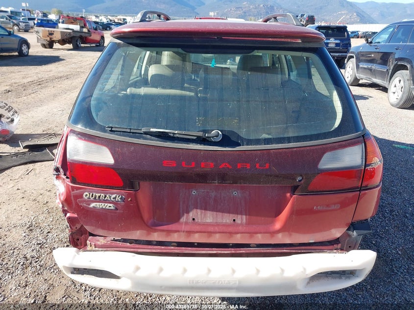 2002 Subaru Outback H6-3.0 L.l. Bean Edition VIN: 4S3BH806127655167 Lot: 43369735