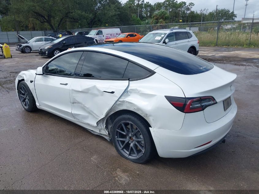 2022 Tesla Model 3 Rear-Wheel Drive VIN: 5YJ3E1EA3NF323649 Lot: 43369968