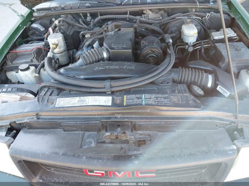 2002 GMC Sonoma Sl VIN: 1GTCS195728198821 Lot: 43370005