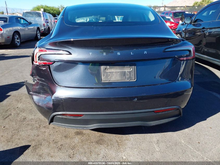 2024 Tesla Model 3 Long Range Dual Motor All-Wheel Drive/Rear-Wheel Drive VIN: 5YJ3E1EA5RF738526 Lot: 43370136