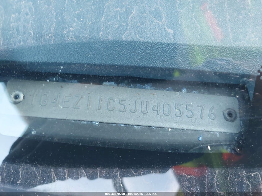 1988 Buick Riviera VIN: 1G4EZ11C5JU405576 Lot: 43370200