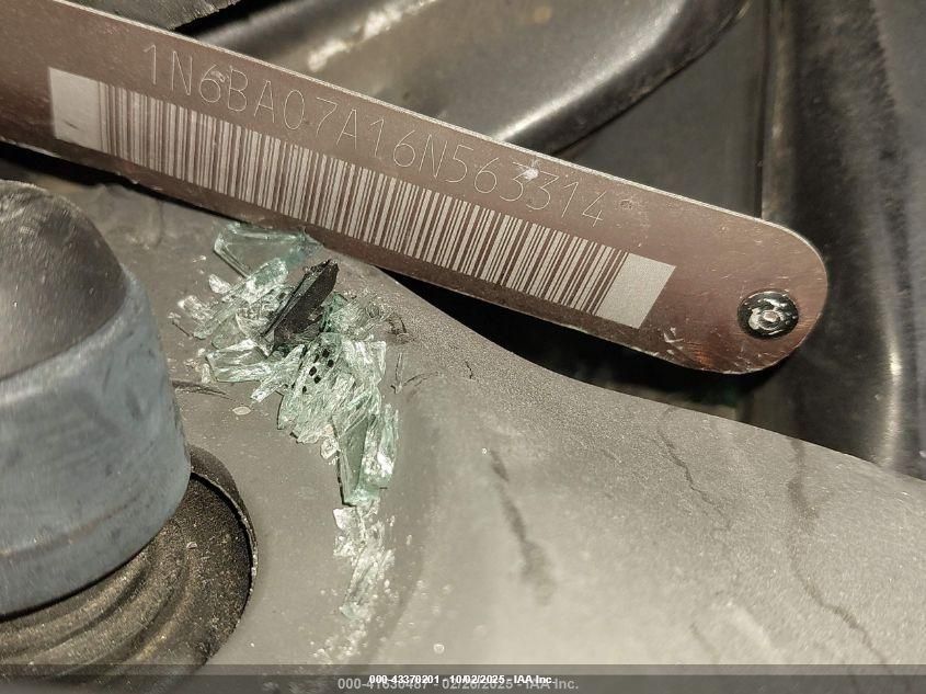 2006 Nissan Titan Xe VIN: 1N6BA07A16N563314 Lot: 43370201