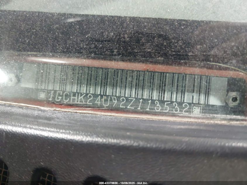 2002 Chevrolet Silverado 2500Hd VIN: 1GCHK24U92Z113532 Lot: 43370656