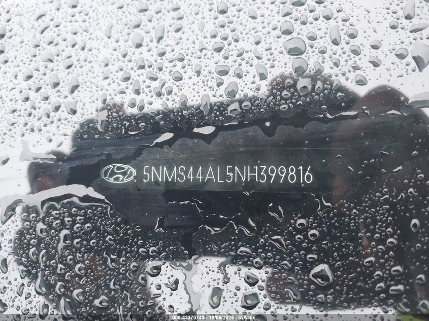 2022 HYUNDAI SANTA FE LIMITED 5NMS44AL5NH399816